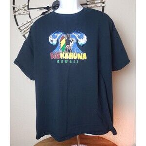 Vintage Big Kahuna Hawaii Men's Sz XL T-shirt Navy Gildan Tag Distressed Graphic